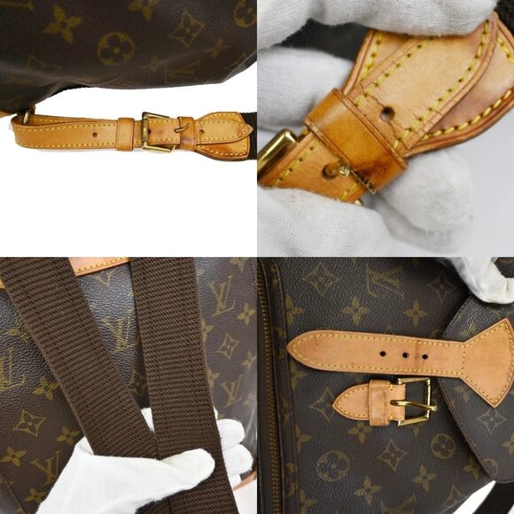 LOUIS VUITTON Montsouris GM Backpack Bag Monogram Leather Brown M51135 11EF273 - Picture 15 of 16